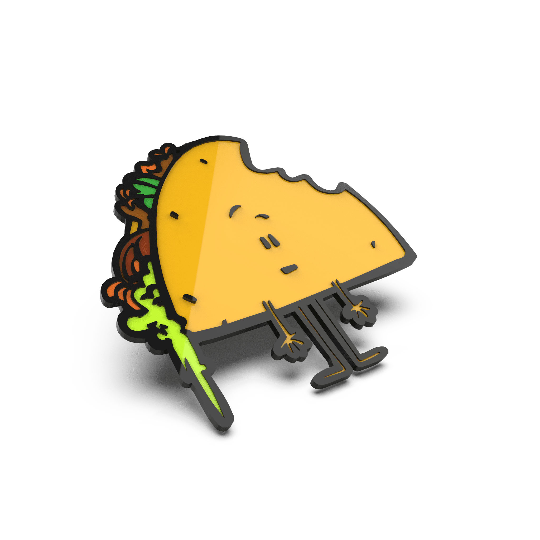 Enamel Pin: Walking Taco